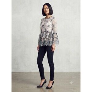 NWT Evening by ECI Victorian Dark Romantic Lace Blouse